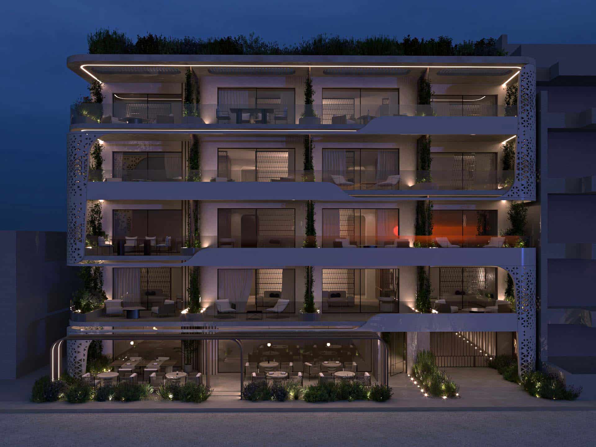 Facade-Blue-Lagoon-Loutraki-Seaside-Luxury-Apartments